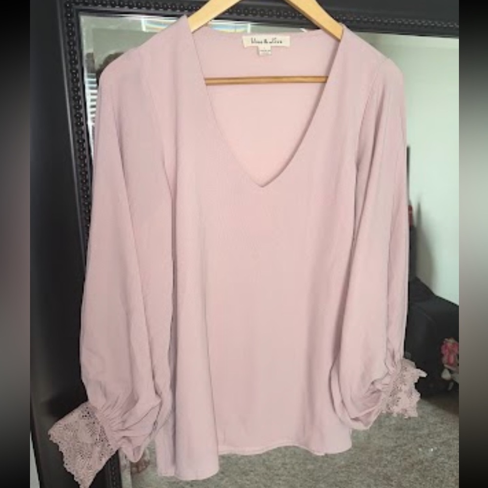 Pink blush maternity top